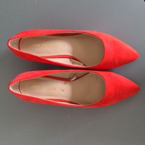 Joe Fresh, size 7, bright orange pumps